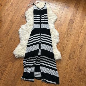 Maxi Slit Buttoned Dress